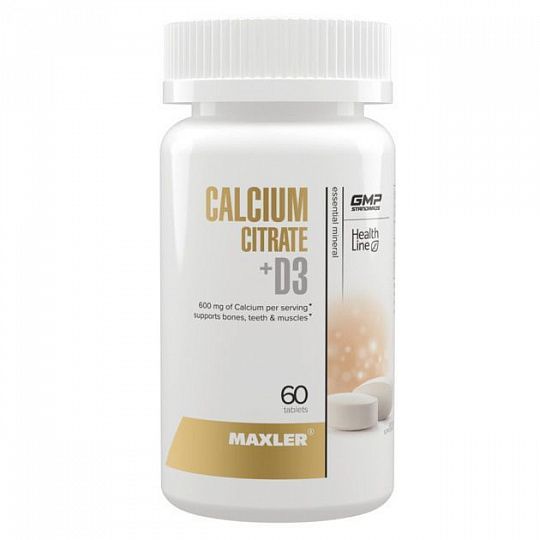 Maxler Calcium Citrate + D3 - 60 таб.