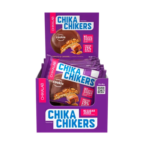 ChikaLab Chika Chikers Печенье - 40 гр. (Арахис и карамель)