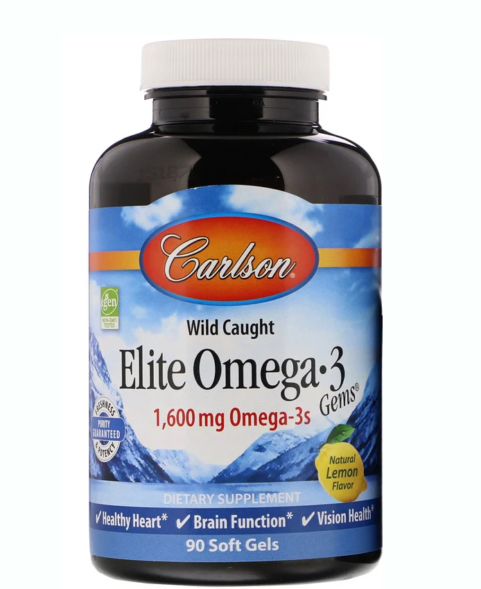 Carlson Elite Omega 3 - 90 кап. (Лимон)